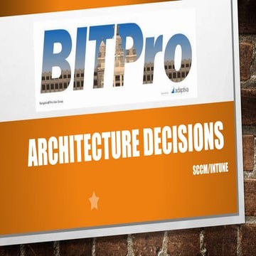 SCCM ConfigMgr Intune Architecture Decision Maker