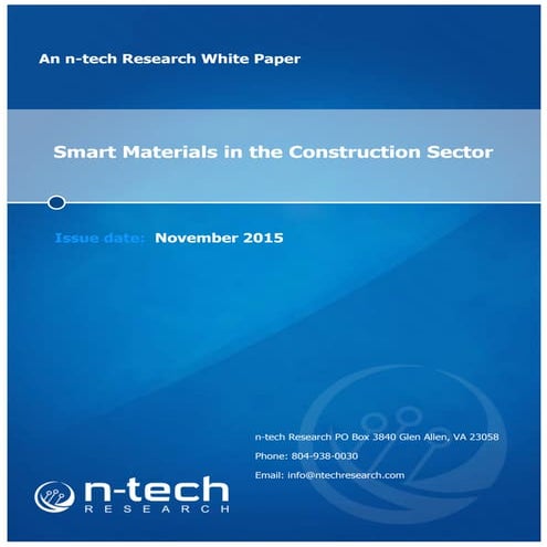 White Paper: Smart Materials in the Construction Sector