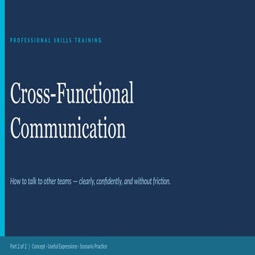 Mastering Cross-Functional Communication for Supply Chain Success | PPTX