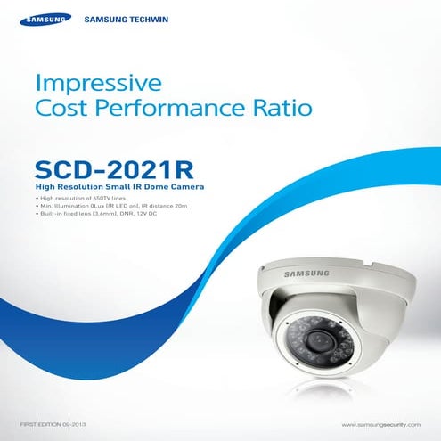 Samsung Techwin SCD-2021R Data Sheet