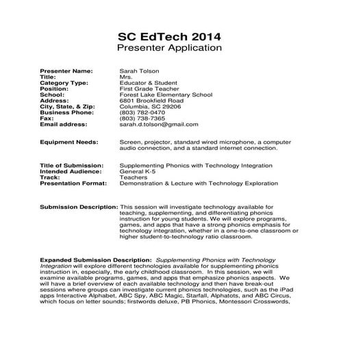 SC EdTech 2014