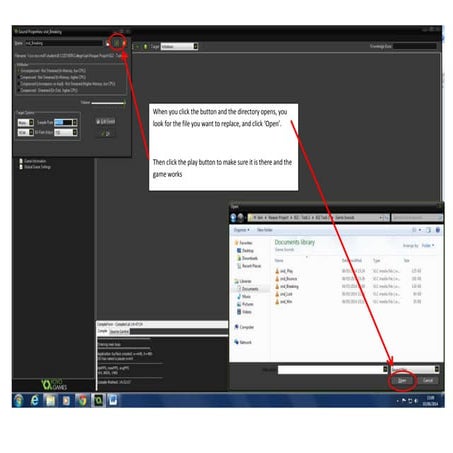Audio game script example annotated with explanations
