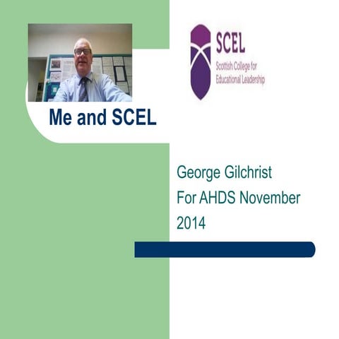 AHDS Conference November 2014 - workshop; SCEL