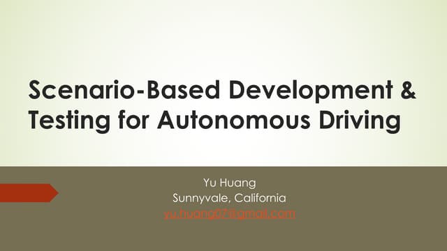 Scenario-Based Development & Testing for Autonomous Driving