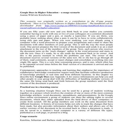 Scenario1 Google Docs