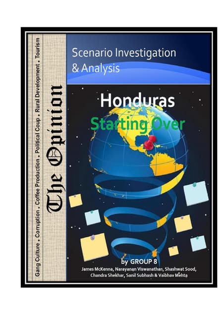 Scenario Planning to Achieve UNDP's MDG for Honduras