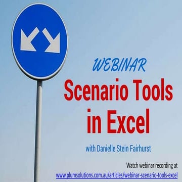 Scenario Tools in Excel - Plum Solutions