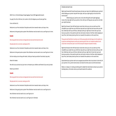 Scene 1 - Welcome choreagraphy