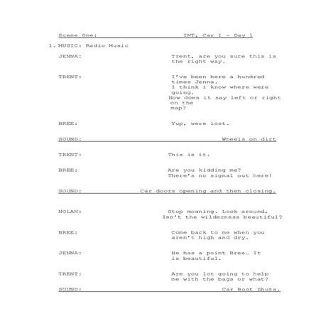 First draft of script | PDF