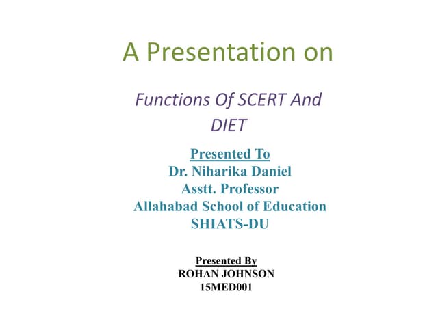 Scert and diet functions