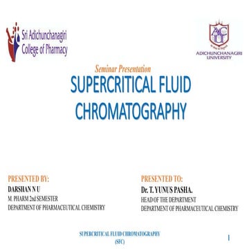 SUPER CRITICAL FLUID CHROMATOGRAPHY 