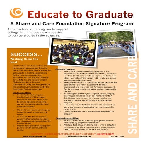Signature Project Educate To Graduate
