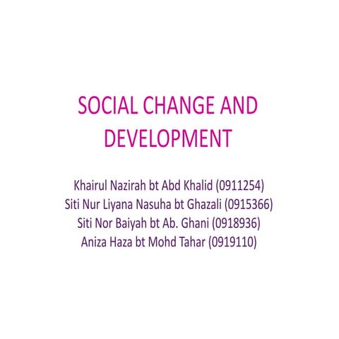 Social Change & Development | PPTX