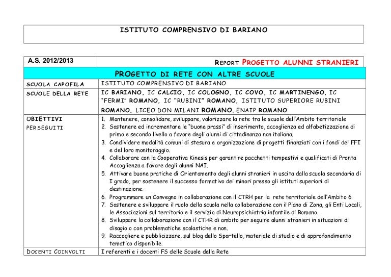 Scheda Progetto PON Recupero Matematica Primaria - Scopo