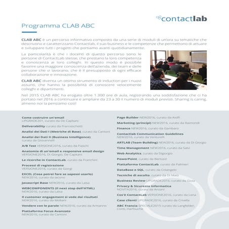 Programma Contactlab ABC