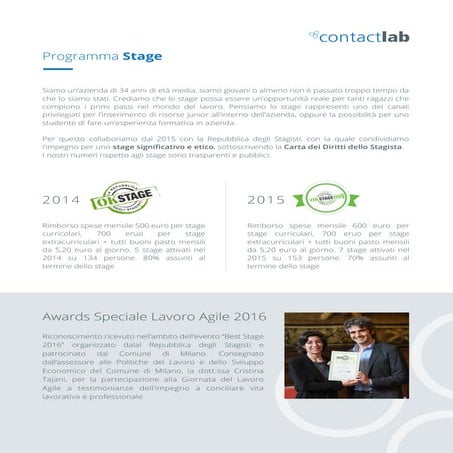 Programma Stage Contactlab