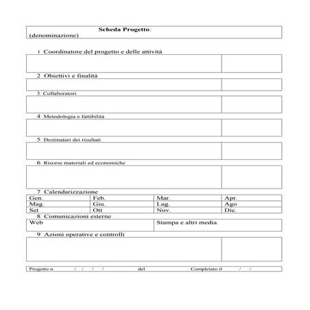 Scheda progetto base | DOC