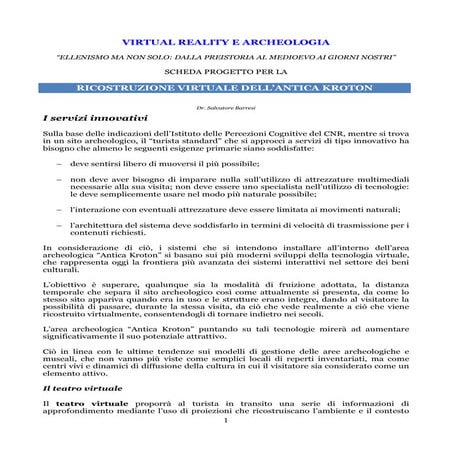 Scheda progetto ricostruzione virtuale dell’antica kroton