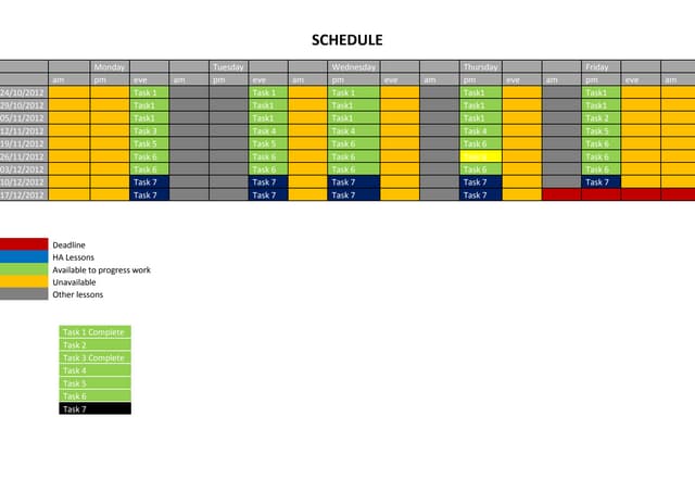 Schedule