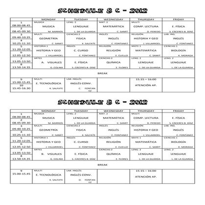 Schedule 8 c