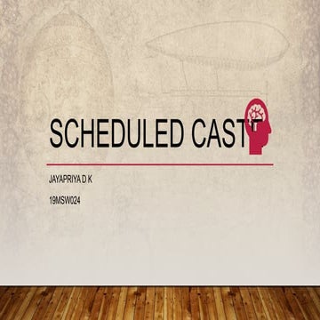 Scheduled caste