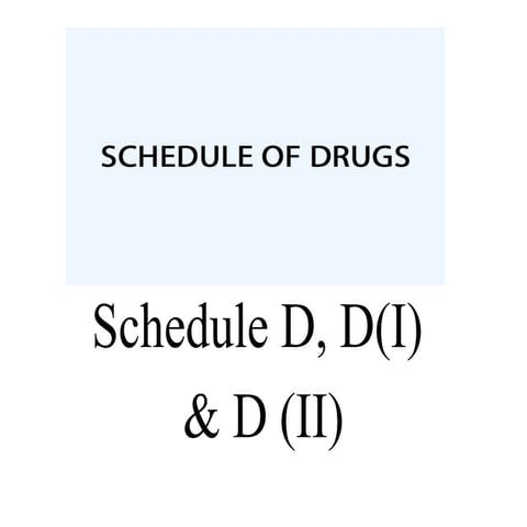 Schedule D D(I) & D (II) under Jurisprudence