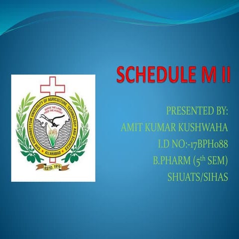 SCHEDULE M II