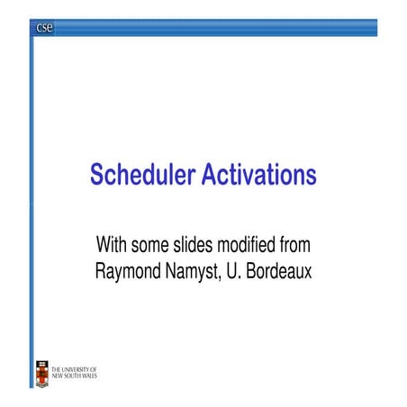 Scheduler activations