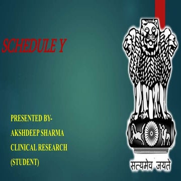 Schedule Y by akshdeep sharma