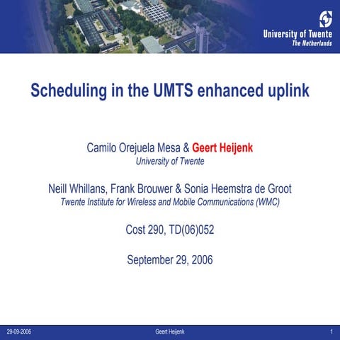 Scheduling in umts