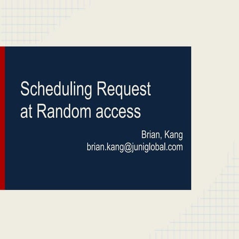 Scheduling request at random access