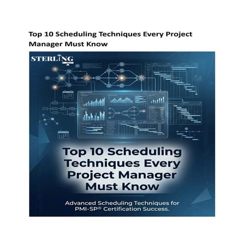 Advanced Scheduling Techniques for Project Managers – The Ultimate PMI ...