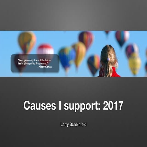 Causes I support: 2017
