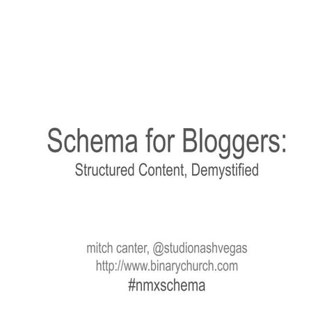 Schema for Bloggers: Structured Content, Demystified