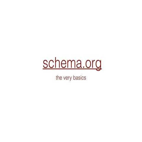 Schema.org basic introduction