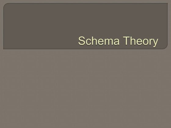 Reading Models and Schema Theory | PPT
