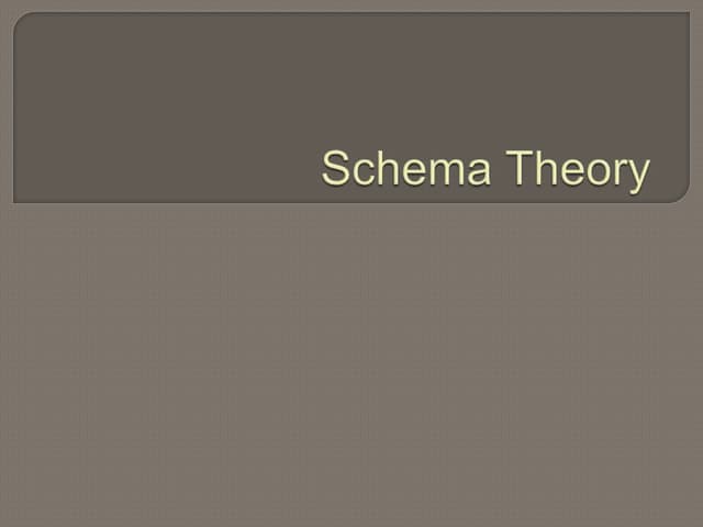 Schema theory