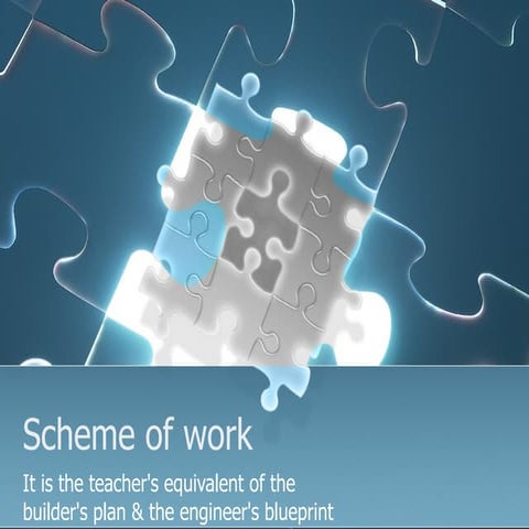 Scheme of work