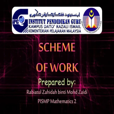 Scheme of work