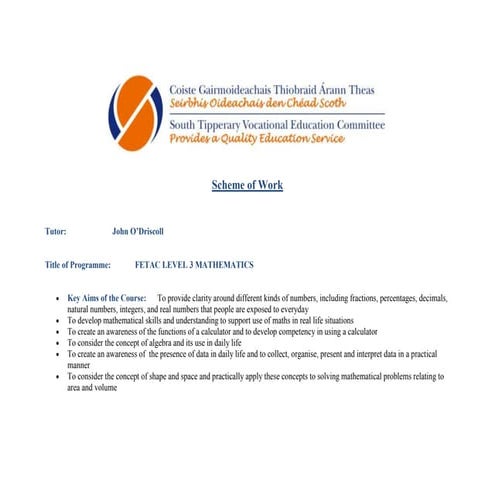 Scheme of work template 2