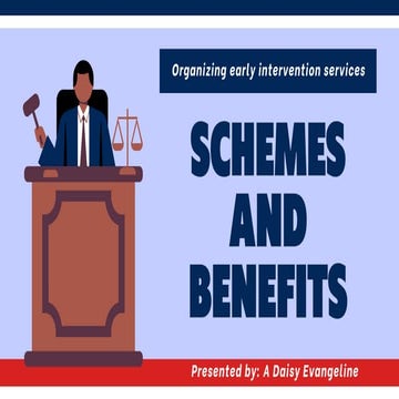 Unit V - Organizing early intervention services: Schemes and benefits