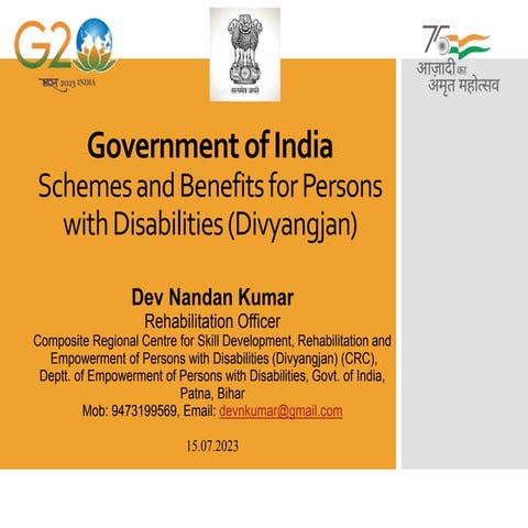 Rights of Persons with Disabilities- Types of 21 Disabilities.pptx