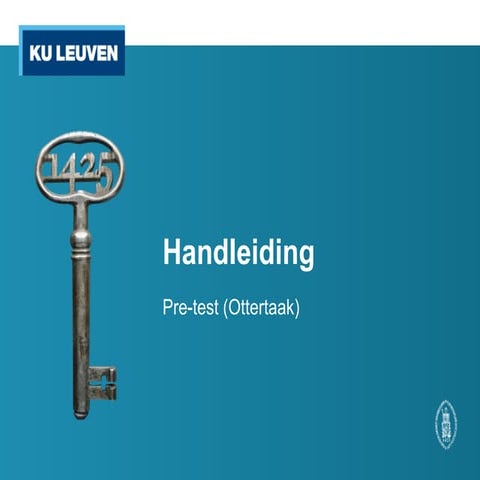 Handleiding pre-test (Ottertaak)