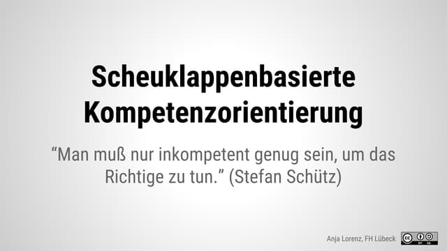 Scheuklappenbasierte Kompetenzorien...