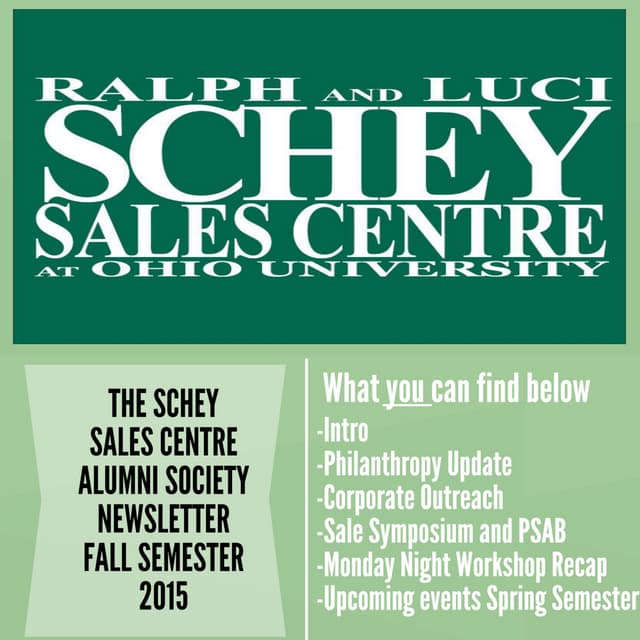 Schey Sales Centre Fall Newsletter 2016
