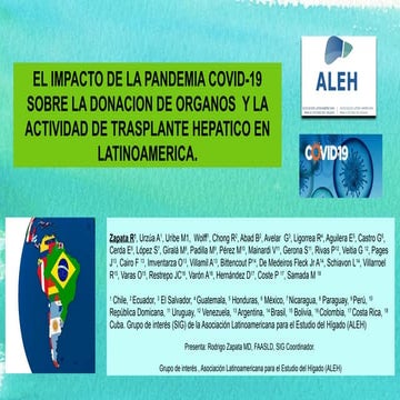 Impacto de la pandemia covid 19 en trasplante hepatico en LATAM | PPTX