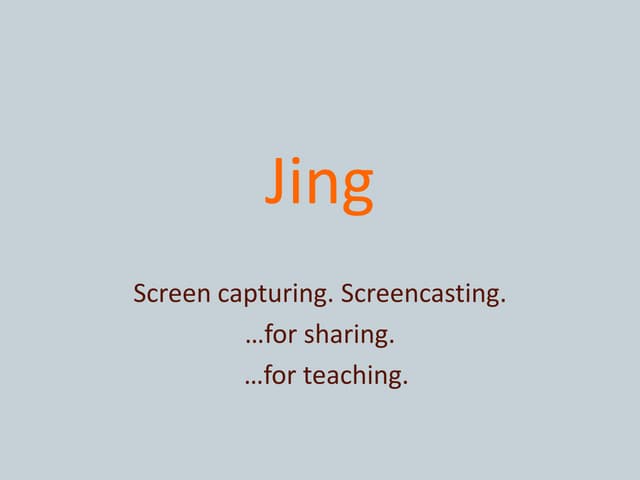 Using Jing for Educators