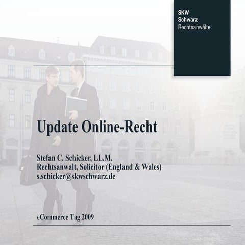 Update Online Recht - Stefan Schicker