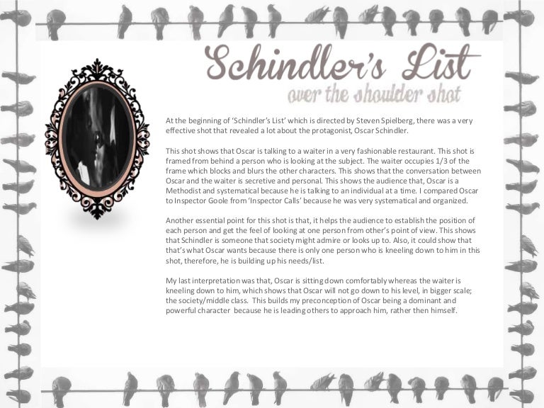 Schindler's list study guide image