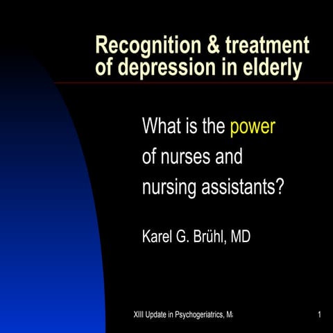Home care for depression in dementia | PPT